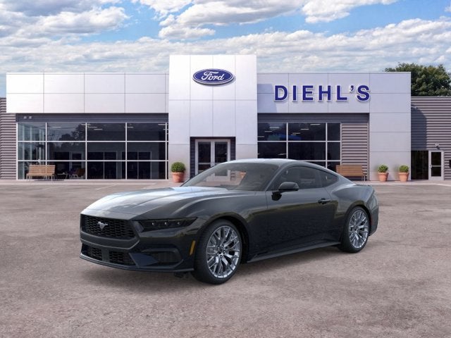 2026 Ford Mustang EcoBoost Premium in Shadow Black — front three-quarter view