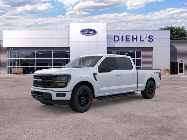 2026 Ford F-150 XLT in Oxford White — front three-quarter view